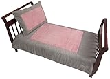 Baby Doll Bedding Set Zuma Toddler Bedding Set Grey/Pink [並行輸入品]