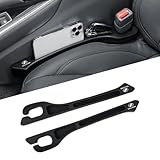 ヴェルファイア 専用 車 隙間埋め クッション 落下防止 収納機能付き 厚型 ヴェルファイア 20系 30系 40系 対応 カー シートサイド クッション 正・裏面取付可能 取付簡単 コンソール 隙間 puレザー カー用品 内装パーツ 運転席+助手席 ロゴ左右対称設計 2本入り(ブラック,ヴェルファイア 適用)