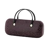 不二貿易 取っ手付き メガネケース 和柄 パープル 10453