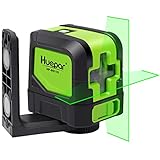 Huepar 2025新版 W04CG 4D グリーンレーザー墨出し器、レーザーレベル、回転モーターベース付き LCD ディスプレ、360° セルフレベリング クロスライン レーザー、 高精度レーザーレベル、パルスモード 遠距離操作 リモコン付き