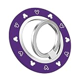 【両面マグネット・超强磁力】ミッキーマウス スマホリング MagSafe対応 - マグセーフ リング マグネット 超強力 薄型 360度回転 角度調節可能 簡単着脱 iPhone 15 Pro/15 Pro Max/ 15 /14 Pro Max/14 Pro/14/13/12 などに 対応 アンドロイド全機種対応 (パープル)