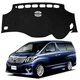 ZEDTYDE ダッシュボードマット アルファード/ヴェルファイア 20系 車 VELLFIRE ALPHARD 20 前期・後期 け ダッシュボードヴェルファイア パーツ アルファード マット フランネル インテリア アクセサリー 1Pセット (トヨタ ヴェルファイア アルファード 20系, ブラック)