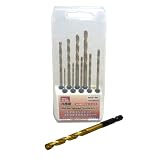 GREATTOOL 10PC 六角軸鉄工用ドリル刃セット GTTDS-10