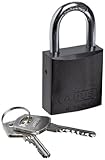 Brady Aluminum Lockout/Tagout Padlock Keyed Different 1-3/5 Body Length 1 Shackle Clearance Black (P