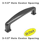 Cosmas 4390bnブラックニッケルモダンキャビネットハードウェアハンドルプル – 3 – 1 / 2 "インチ( 89 mm )穴中心 – 25パック