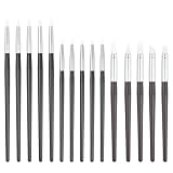 PATIKIL シリコン粘土造型ツール15点セット（3 mm/5mm/8mm）｜ソフトラバー製モデリング・ドッティングツール｜陶土・クラフト・絵画・ネイル用｜赤茶/白