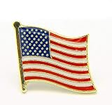 ピンバッジ アメリカ星条旗/USA国旗デラックス薄型キャッチ付き ピンズ UNITED STATES OF AMERICA USA FLAG ピンバッチ