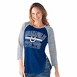 NFL Women 's Hangtimeアンティークロゴ3 / 4 Sleeve Tee ( Large , Indianapolis Colts )