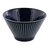 テーブルウェアイースト 和食器 台形マルチボウル（S） 彫十草 丼 ボウル カフェ食器 （深海）