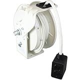 KH Industries RTB Series ReelTuff Power Cord Reel 12 AWG 3 conductor SEOW White Cable and Four Recep