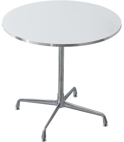 Amazon｜smoo カフェテーブル 円形 直径80cm ダイニングテーブル 丸 白