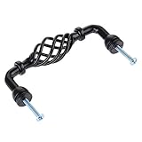 プルハンドル 取っ手 取手 プルノブ ドアハンドル キッチン 食器棚 クローゼット 家具 引き出し プル ノブ ネジ付き バードケージ形 ＃4ホール距離96mm