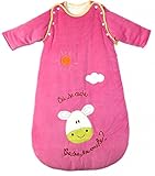 (コ-ランド) Co-land あったか ベビースリーパー キッズシュラフ 長袖 赤ちゃん 新生児用寝袋 袖が取り外す可 秋冬防寒グッズ ベビー寝具 笑顔パターン ローズ