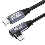 Type C ケーブル L字 2M 20Gbpsデータ転送 240W急速充電 USB3.2 Gen2標準 PD3.1対応 USB C to C ケーブル MacBook/Galaxy/Pixel/Xperia等USB-C機種対応