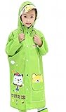 Plus Nao(プラスナオ) レインコート フード付き ランドセル用マチ付き 子供用 レインウエア 雨がっぱ 防水 撥水 雨具 キッズ ジュニア 男の子 女の子 カエル くまさん 小学生 XL イエ