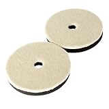 2枚入り ポリッシャー用 ウールパッド バフ研磨 研磨パッド 平面 細目 150mm