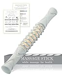 【エステティシャン監修】マッサージローラー 筋膜ローラー [ながらマッサージのために開発] スティック マッサージスティック スティックローラー ローラー ミニ コンパクト 足 ふくらはぎ 全長36cm (Pale gray)