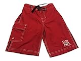 Nebraska Cornhuskers CSS Youth Boy 'sレッド刺繍Swim Board Shorts ( S )