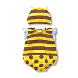 SF　 ベビー用着ぐるみ 帽子付 春夏　キッズ　ベビー用着ぐるみ ベビー服 記念写真 パーティー用 可愛い　ベビーコスチューム (80, ミツバチ)