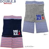 DOUBLE.B(ダブルB)おしりにベア♪７分丈ボーダースパッツ（80cm・90cm・100cm） (100ｃｍ, 06（グレー）)