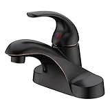 Aquafaucet 1 5 / 8 "バスルーム蛇口Vessel洗面化粧台シンクポップアップオーバーフローとドレインストッパーオイルはブロンズ 10.2 x 6.9 x 3.8 inches 932