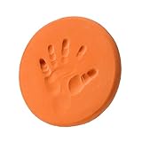 Smola ベビー アートクレイ 手形足型 ABS製 指紋粘土 出産祝い ギフト 満月メモリアル DIY手芸 0-24ヶ月　成長記録 (オレンジ)