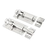 lonker 2pcs 201stainlessスチールドアラッチ/ドアラッチバレルボルト/ Shed