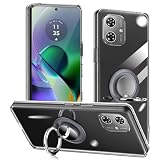 対応 MOTO G64 5G ケース リング付き 透明 モトローラ G64Y 5G スマホケース リング クリア シリコン 薄型 スタンド機能 耐衝撃 耐久 滑り止め