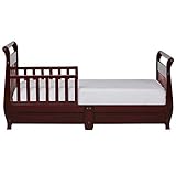 Dream On Me Toddler Bed with Storage Drawer - Cherry [並行輸入品]