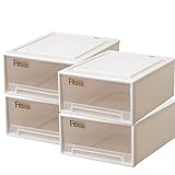 Fits フィッツケース 衣装ケース まとめ買い4個セット クローゼット用 ワイド M-53 カプチーノ