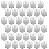 36個FlamelessちらつきLEDキャンドルティーライト電池式 – ウォームホワイト