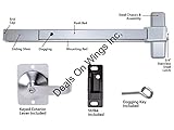 Push Bar Panic Exit Device, Aluminum, with Exterior Lever [並行輸入品]