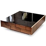 タンスのゲン 国産 センターテーブル ウォールナット 完成品 ZEUS ブラウン 01070320 WN