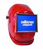 Sellstrom 29971-611 Super Tuff Nylon Red Coated Ratchet Headgear Welding Helmet with Impulse Ultra T