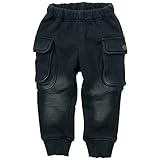 《秋冬春対応》 CHILD CHAMP(チャイルド チャンプ) デニムニット裏シャギー長丈カーゴパンツ 80cm/BK NO.C-271079