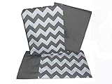 Baby Doll Bedding Chevron Crib and Toddler Sheet Set, Grey by BabyDoll Bedding