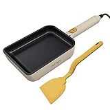 【タイムセールでプライム会員限定】AiHom フライパン 玉子焼き器 卵焼き 2段階切替 軽量 19.5×14.5cm 小型 調理器具 卓上