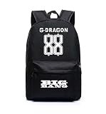 BIGBANG GD 88 韓流グッズ ビッグバン ファッション VIP 可愛 バッグ リュックサック (ブラック)