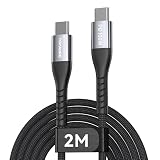 TOPADRE USB Type-C ケーブル 100W 5A PD 3.0 対応 急速充電 ナイロン編み 断線防止 USB-C to USB-C 充電 ケーブル MacBook/iPhone/iPad/Galaxy/Androidスマホ 等対応 ケーブルバンド付き 2m