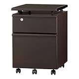 小島工芸 日本製 組立不要 健康仕様のFフォースター 天板前板天然木 天板昇降式 幅41.4cm ワゴンクラウド ミディアム [奥行58cm 高さ60~74cm] 2131962