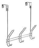 InterDesign Classico Over-The-Door Rack 3, Chrome [並行輸入品]