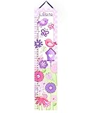 キャンバスGrowth Chart Once Upon a Gardenガーデンフラワーガール寝室赤ちゃん保育園アートPersonalized Growth Chart gc0293