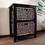 バリ家具・アジアン雑貨・バリウッド：ウォーターヒヤシンスの２段チェスト。あれこれちょいと収納できる可愛いサイズ [並行輸入品]