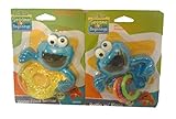 Greenbriar 2パックSesame Street Beginnings Baby Cookie Monster Rattle & water-filled Teether (0 – 18 MO