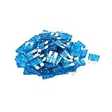 DealMux 80pcs 15Aカーヒューズ自動車トラックSUVヒューズミニチュアブレードヒューズブルー