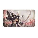 マウスパッド 大型マウスパッド デスクパッド ニーアオートマタ NieR 2B ヨルハ二号B型 ゲーミングマウスパッド オシャレ アニメ柄 周辺 萌えグズ ゲーム用 滑り止め 水洗い ステッチエッジ付き 光学式 レーザーマウス対応 肌に刺激なし 耐久性が良い 大きいサイズ:40X75cm