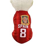 RIOSTUDIO 犬服 春 夏 犬の服 夏用 タンクトップ 涼しいサッカーユニフォーム 通気性メッシュ通気メッシュベスト ノースリーブベスト わんこ服 小型犬 中型犬(⑪レッド8号,M)