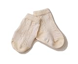 Bijoux & Bee(ビジュー&ビー) New Born Babyケーブル柄靴下<日本製> ホワイト