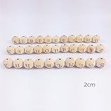 Mamimami Home 歯固め ロシア レター ラウンド ビーズ 20MM 天然 安全 チュアブル モンテッソーリおもちゃ プレスクール 知育玩具 DIY 噛がため　おしゃぶりチェーン　ガラガラ　