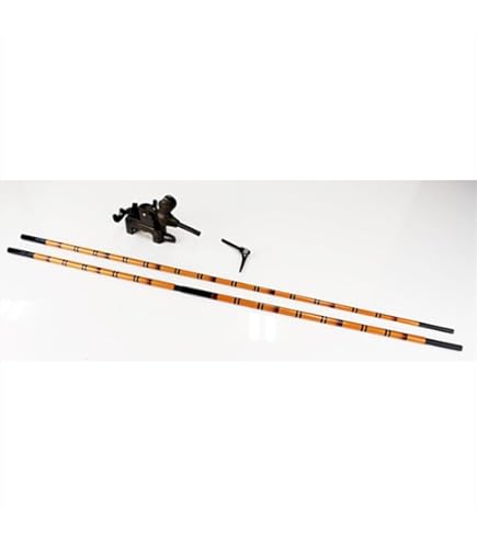 お買い得！勇志 二本物竿掛け 一本物玉の柄 笛巻 セット Amazon | ダイシン 勇志 2本物 竿掛セット 口巻 大砲万力 カリン